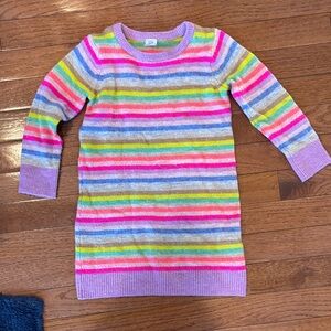 GAP Colorful Striped Kids Sweater Dress
